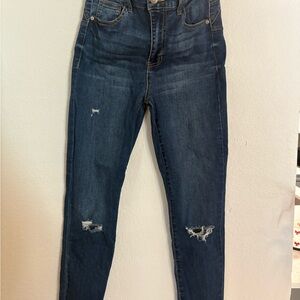 Fashion Nova High Rise Dark Blue Jeans